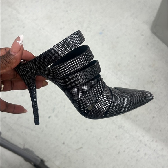 Alexander Wang Black and Silver Mules - Picture 6 of 6